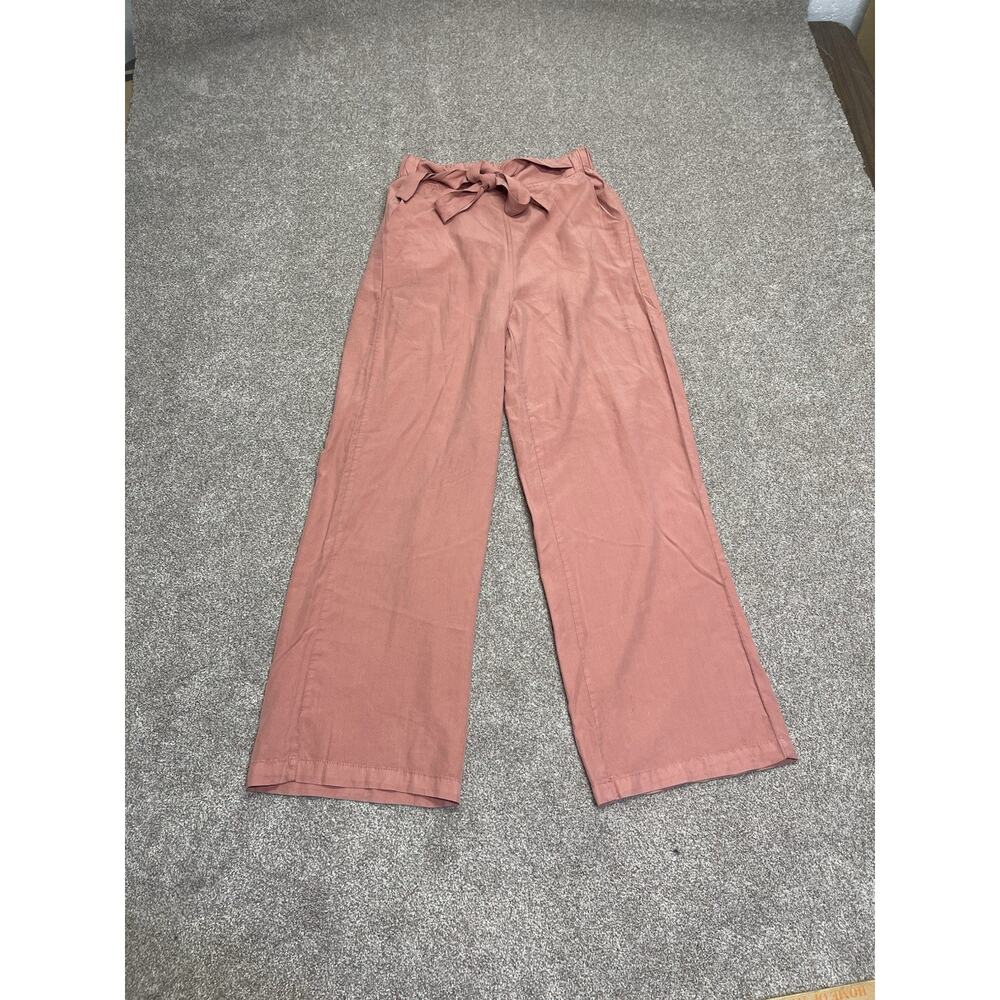 Loungewear Coastal Thread & Supply Tencel Wide Leg Pants M Brick Dust Tie Waist